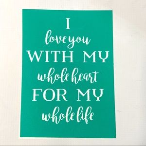 Chalk Couture I Love You , Wholeheart Transfer